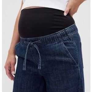 GAP Maternity Full Panel Easy Wide-Leg Jeans